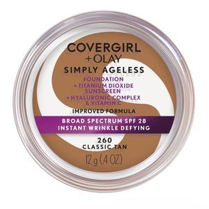 🍒4/$25🍒 Covergirl Simply Ageless Foundation - NWT - Classic Tan 260